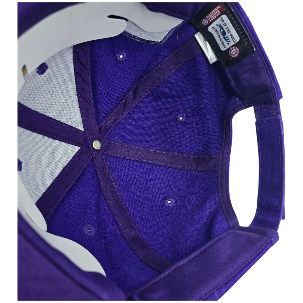 LSU 3-Time National Champions Adjustable Purple Baseball Cap Vintage Look - Picture 14 of 14